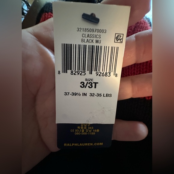 ⭐️NWT⭐️ Polo Ralph Lauren Boys’ Cotton 1/4 Zip Colorblock Black Sweater 3T - Picture 5 of 7